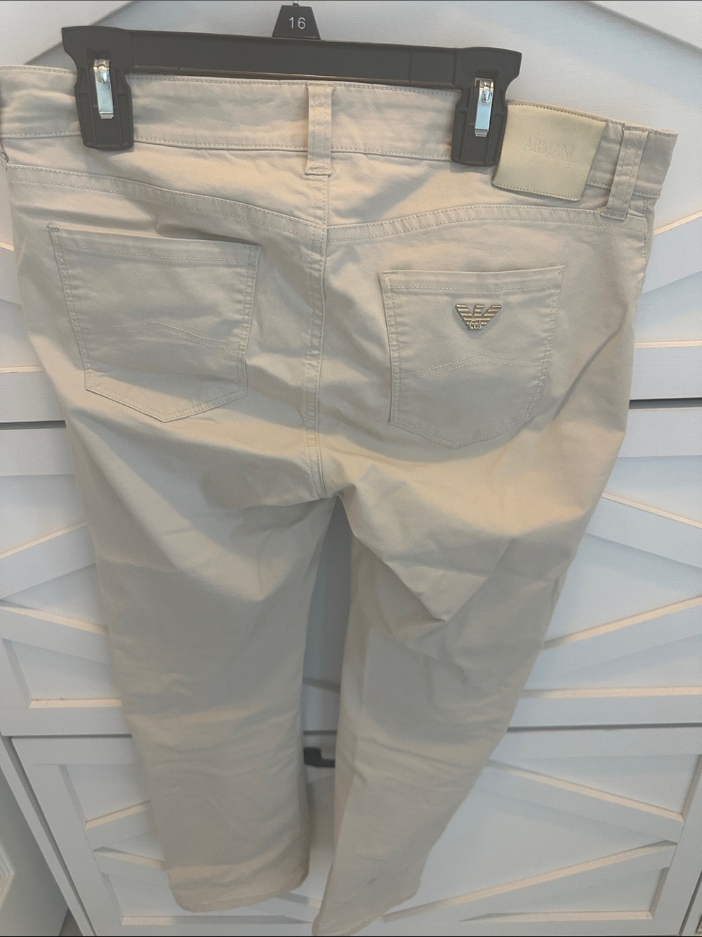 Emporio Armani Women's Light Beige Cropped Pants